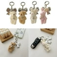 thumbnail image 5 of Fashionable Keychain Plush Bear Keychain Keyring Phone Charm Key Holder Bag Pendant Backpack Accessory for Women Girls, 5 of 8