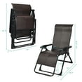 thumbnail image 3 of Patiojoy 2-Piece Patio Rattan Wicker Recliner Chair Zero Gravity Folding Chaise Lounger, 3 of 5