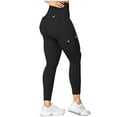 thumbnail image 2 of Tawop Womens Leggings Multiple Pockets High Waisted Leggings Butt Lift Fitness Running Leggings Quickly Dry Tight Utility Leggings, 2 of 9