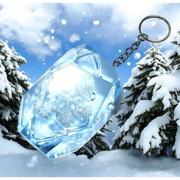 Evolution Ice Stone Keychain - TCG, Resin Prop, Custom Gift, Collectibles, Anime Fashion, Elemental