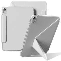 Kenke Magnetic Case for iPad (A16) 11th Gen 11 inch 2025/ iPad 10th Gen 10.9 inch 2022 with Detachable Pencil Holder, Auto Wake/Sleep, Foldable K Stand, Support Touch lD, Hard PC Back Cover, Grey