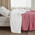 thumbnail image 5 of Sherpa Fleece Blankets Queen Size for Bed - Thick and Warm Blanket for Winter, Soft Fuzzy Plush Queen Blanket for All Seasons, Dusty Rose, 90x90 Inches, 5 of 10