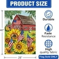 thumbnail image 2 of Spring Summer Sunflower 28 x 40 House Flag Double Sided, America Country Floral Flower Farm Barn Garden Yard Decoration, Fall Autumn Farmhouse Rustic Outdoor Décor Decorative Large Flag, 2 of 6
