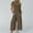 Coffee, variant on BRGZLK Women's Summer Jumpsuits Trendy Solid Color Short Sleeved Casual Wide Leg One Piece Romper Outfits With Button Pockets Coffee M