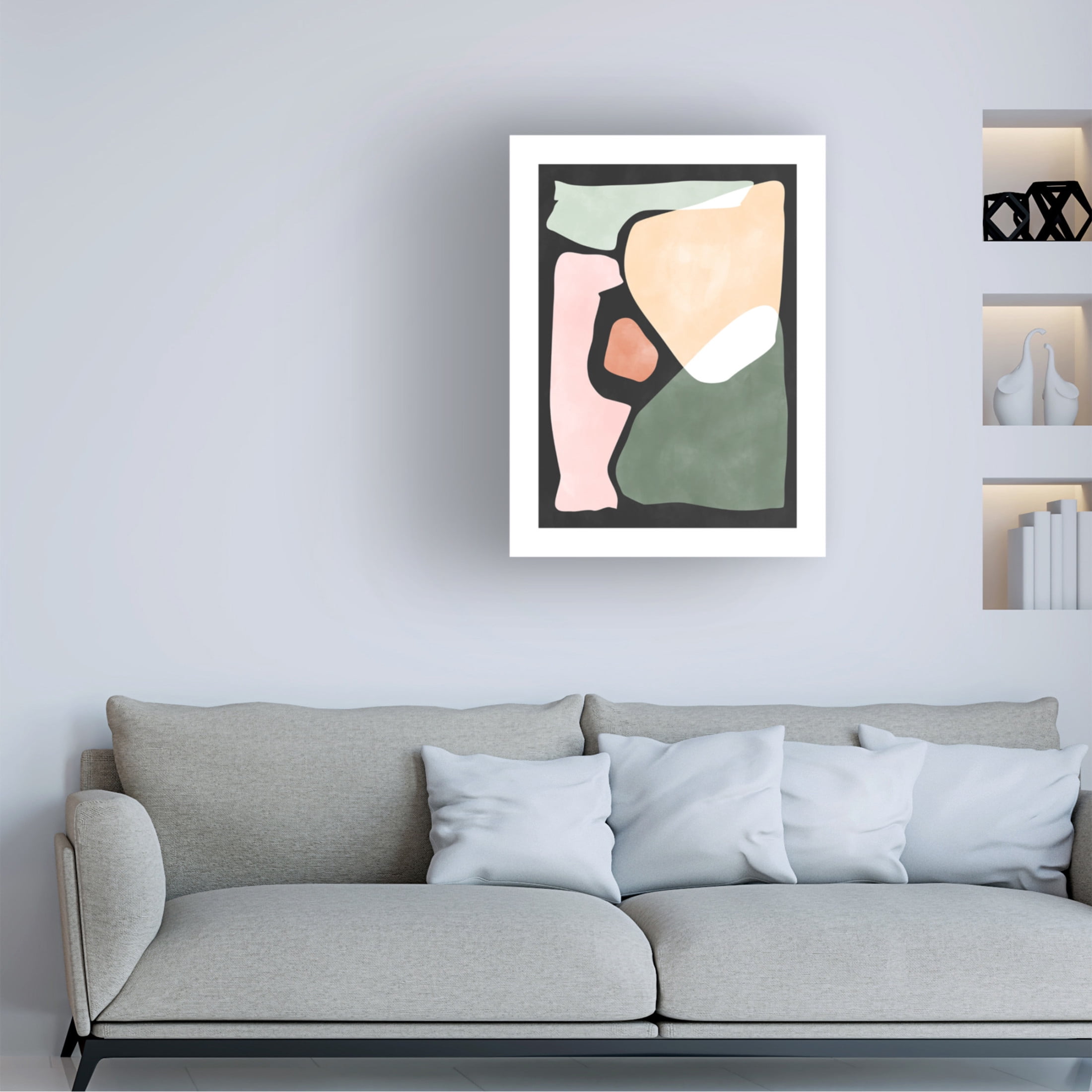 Trademark Fine Art Elena Ristova Pinkgreen30 Canvas Wall Art