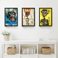 thumbnail image 4 of Framed Basquiat Wall Art, Jean Michel Basquiat Colorful Graffiti Canvas Basquiat Poster for Living Room Bedroom Office Set of 3 16x24in, 4 of 6