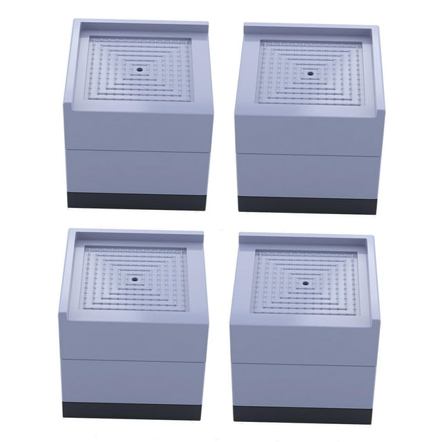 4 elevadores de cama o elevadores de muebles, elevadores de cama duraderos, muebles cuadrados negros Pequeño gris