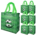 thumbnail image 1 of 12 bolsas de regalo de fútbol, telas no tejidas, bolsas de regalo, bolsas de golosinas, suministros para fiestas con temática de fútbol., 1 of 5