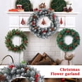 thumbnail image 4 of 24-Inch Artificial Christmas Wreath with Pine Cones, Red Berries, and Frosted Tips for Holiday Decoration, 4 of 5