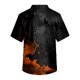 thumbnail image 3 of Men's Printing Short Sleeve V-neck Working Blouse Chest Pocket Carer Top M, 3 of 3