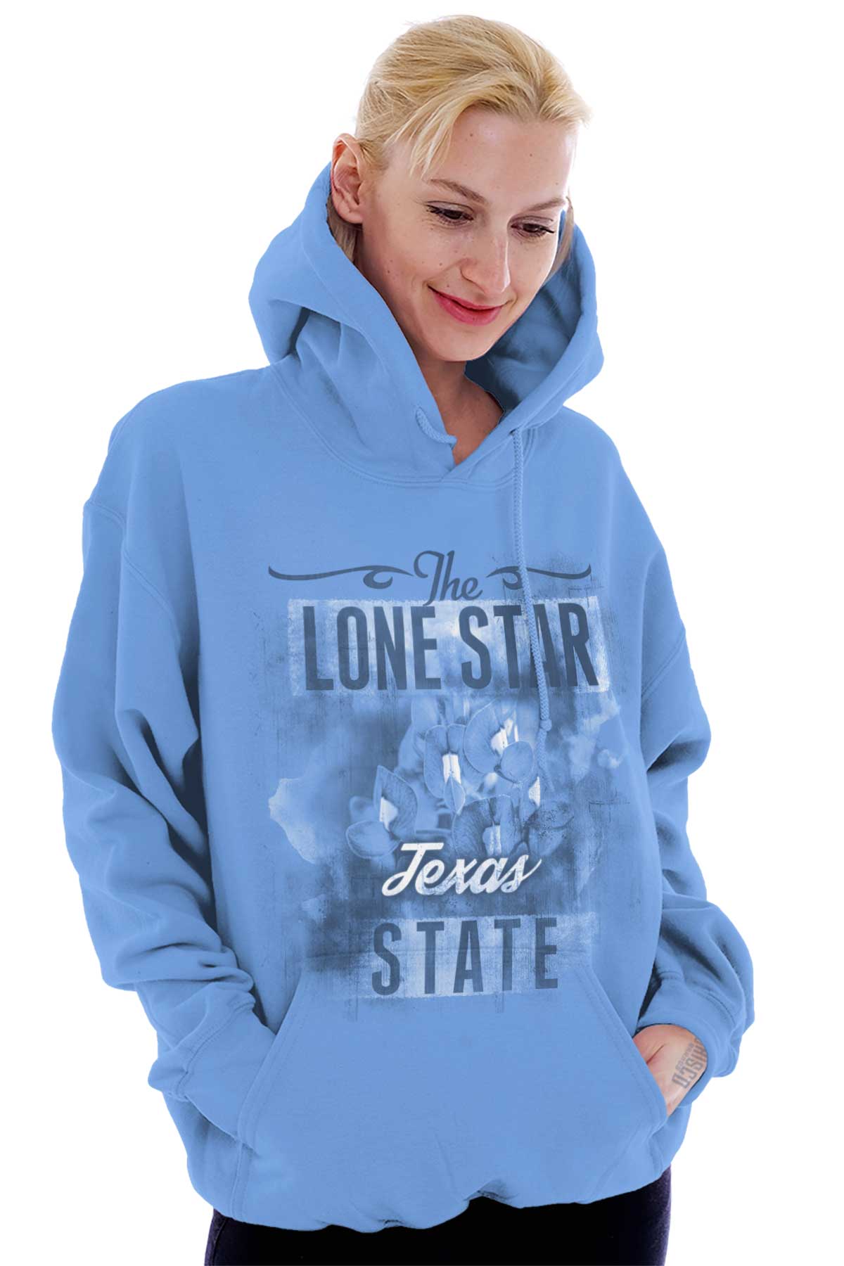 Texas Cute TX State Flower Souvenir Hoodie Sweatshirt Women Brisco Brands S - image 4 of 6