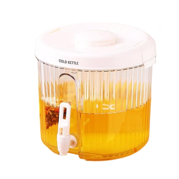 Toystoory Dispensador de agua de plástico con grifo para facilitar la dispensación de bebidas. Refrigerador. Hervidor de hielo frío con grifo. Cocina y Comedor A 4L