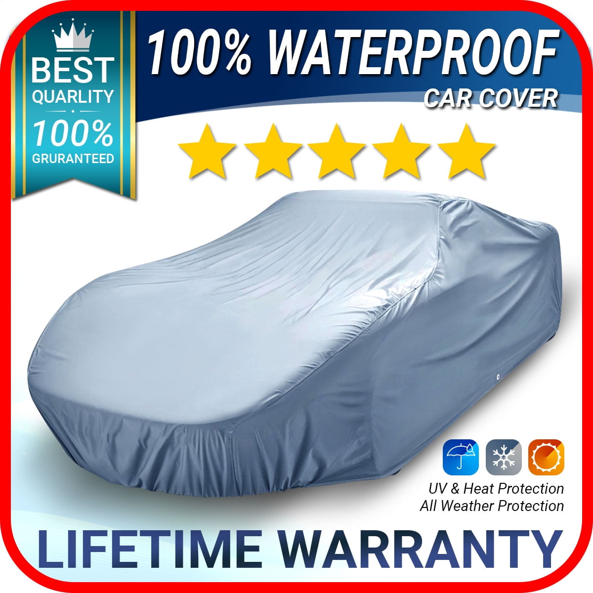 UV Protect Breathable Indoor Stretch Car Cover Fits Chevrolet Impala 1962 