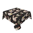 thumbnail image 2 of Wukai Flowe Rooster Waterproof Tablecloth for Kitchen Dining, Fits Square Tables for 2-4 Seats -60"x60", 2 of 7