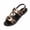 Bronze, variant on Women's Spring Summer Trendy Low Heel Sandals-Elegant Wrapped Open Toe Vintage Casual Shoes Green 38