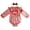 Pink, variant on ZOELNIC Newborn Baby Girls One Birthday Velvet Jumpsuits Letter Printed Ruffled Long Sleeves Romper Headband Sets