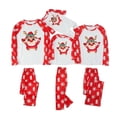 thumbnail image 1 of Conjunto de pijamas familiares de Navidad, conjunto cómodo de dos piezas con estampado de texto, Top de manga larga, pantalones elásticos, Atuendo para padres e hijos, 1 of 4