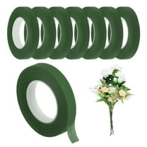 Uxcell 8-Rolls Floral Tapes 1/2 Inch 30 Yards Dark Green Floral Craft Tape Floral Tape for Fresh Flowers Bouquet Wedding