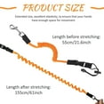 thumbnail image 1 of 2 Pieces Kayak Paddle Leash Rope Accessories for Rowing Elastic Canoe Fishing Rod Safety Tie Lanyard Belt Buckle Portable Water Sports Tools Red, 1 of 6