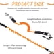 thumbnail image 2 of Naiovety Paquete de 2 Kayak Paddle Leash Cuerda Elástica Canoa Caña de pescar Lazo de seguridad Cordón Hebilla de cinturón Accesorios para Ropa Deportiva, Zapatos Naranja, 2 of 6