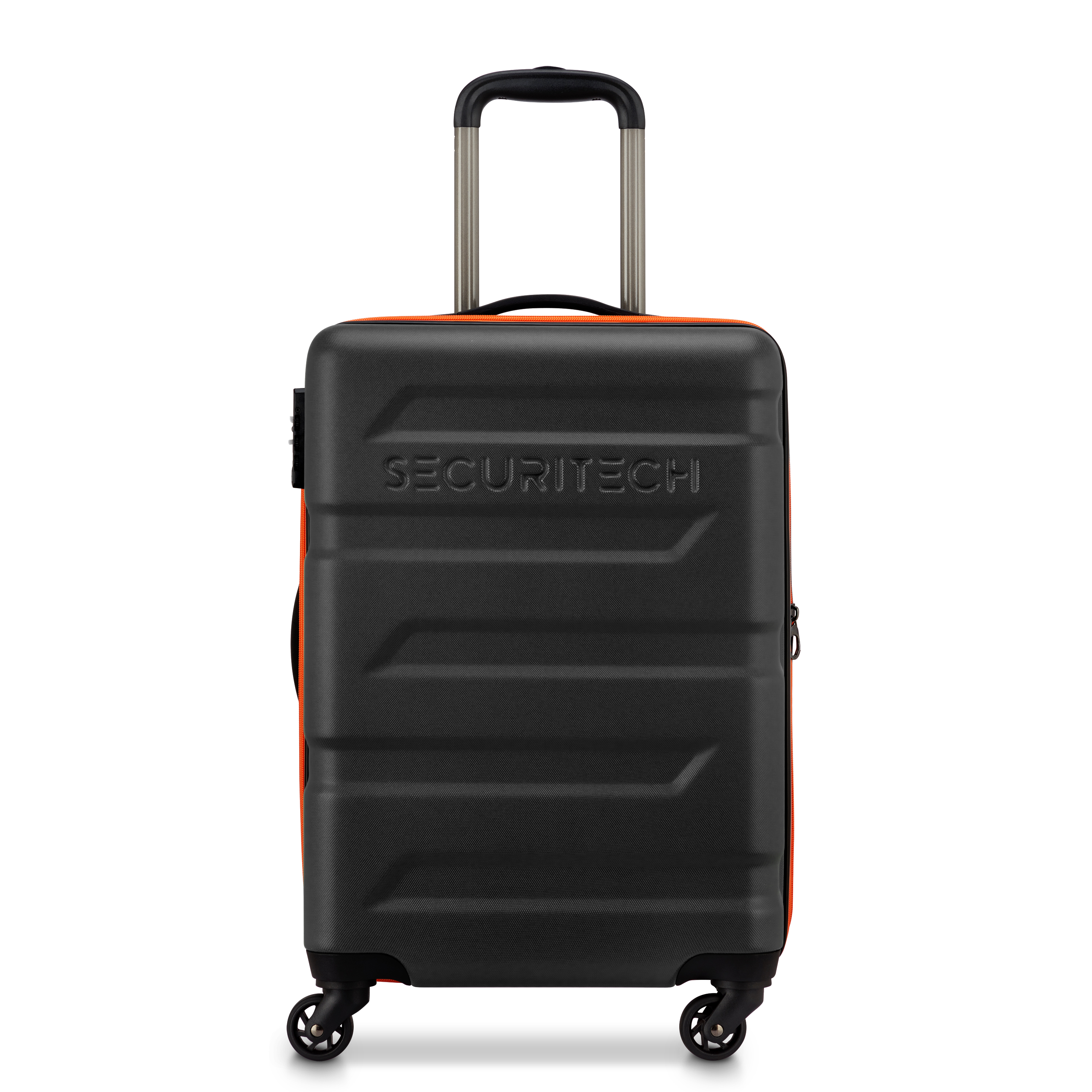 Securitech by Delsey, Slash Carry-on Expandable Spinner Luggage, Black