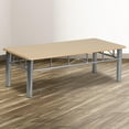 thumbnail image 3 of Natural Laminate Coffee Table with Silver Steel Frame, 3 of 4