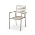 thumbnail image 5 of Noble House Cape Coral Outdoor Aluminum Dining Chair in Silver (Set of 2), 5 of 8