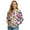 Mexican Otomi Art, variant on Xixirimido Women's Windbreaker Bomber Jacket Zip Up Jacket Fall Winter Casual Coat Lightweight Women Loose Fit Outerwear with Pockets, Mushrooms Moon Starry Night, XX-Large