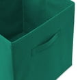 Casafield 6 Teal Green Fabric Storage Cube Bins 13" Sturdy Shelf Organizer Boxes & Containers