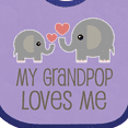 thumbnail image 4 of Inktastic My Grandpop Loves Me Elephant Boys or Girls Baby Bib, 4 of 4