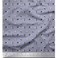 thumbnail image 1 of Soimoi Gray polyester Crepe Fabric Phone,Calculator & Monitor Hardware Fabric Prints By Yard 52 Inch Wide, 1 of 2