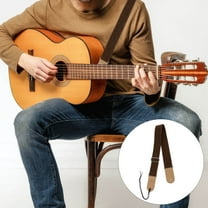 SOPOTUTU Coffee Guitar Strap Cotton Adjustable Comfortable Performance Accessory for Acoustic and Electric Guitars