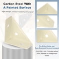 thumbnail image 3 of Corner Brace Brackets, 4Pcs 38mm x 38mm Carbon Steel Triangle Corner Braces, Beige, 3 of 5