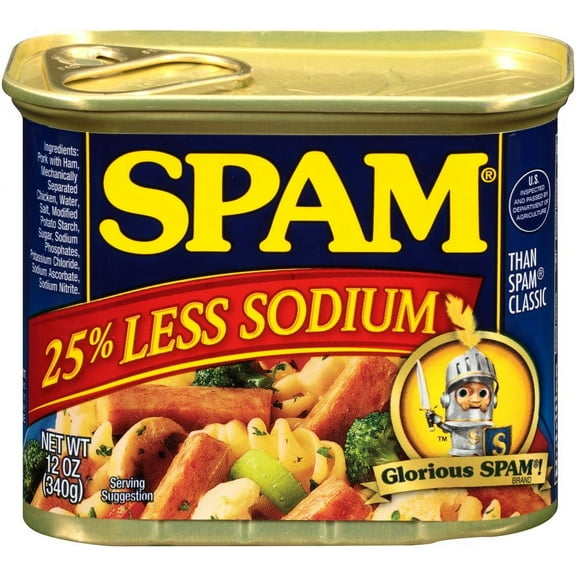 SPAM Canned Meat, 25 % Less Sodium, 12 Oz