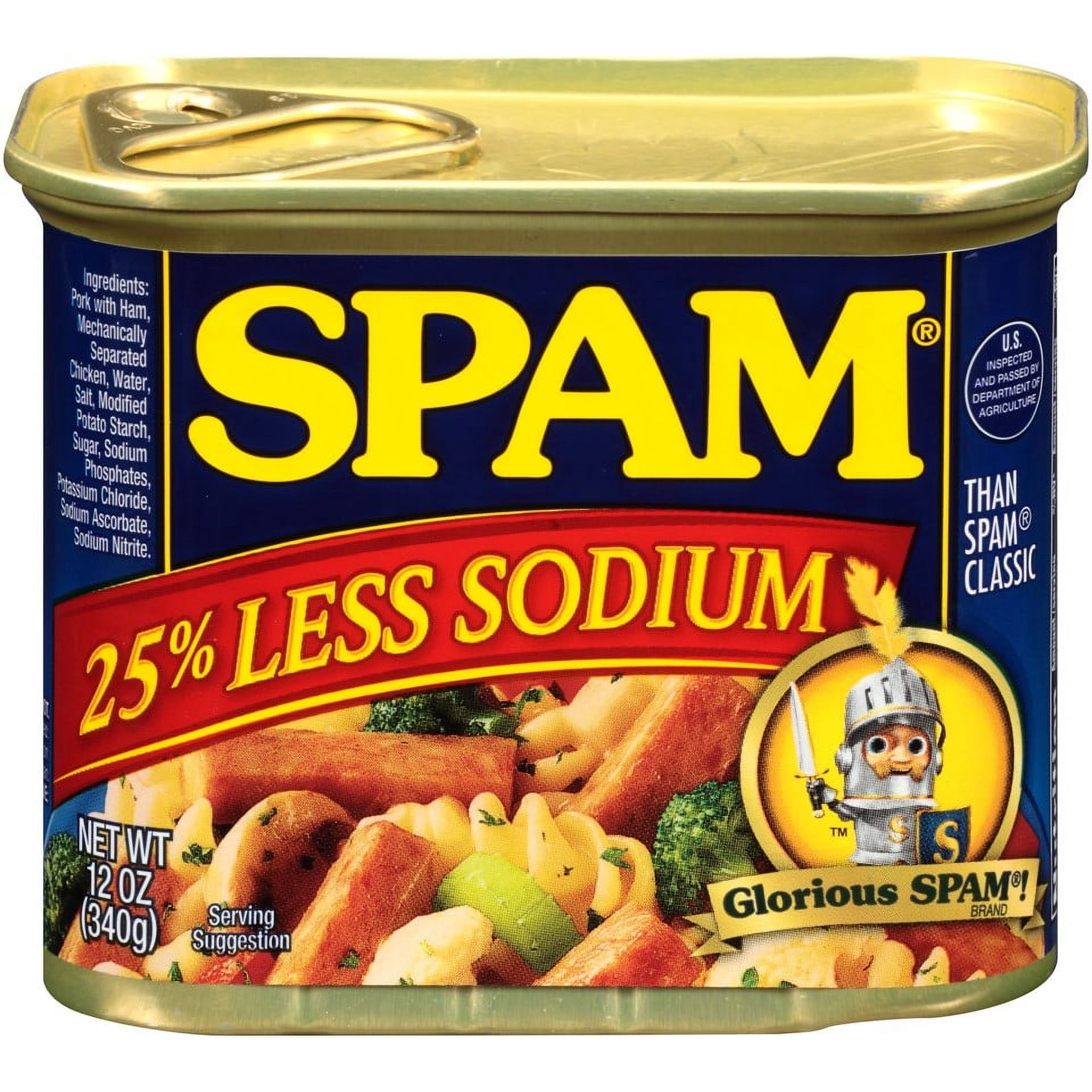 SPAM Canned Meat 25 % Less Sodium 12 Oz