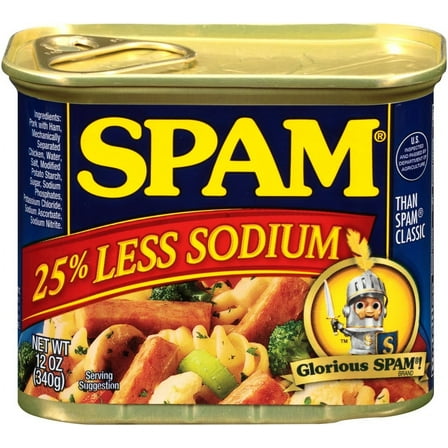 SPAM Canned Meat, 25 % Less Sodium, 12 Oz