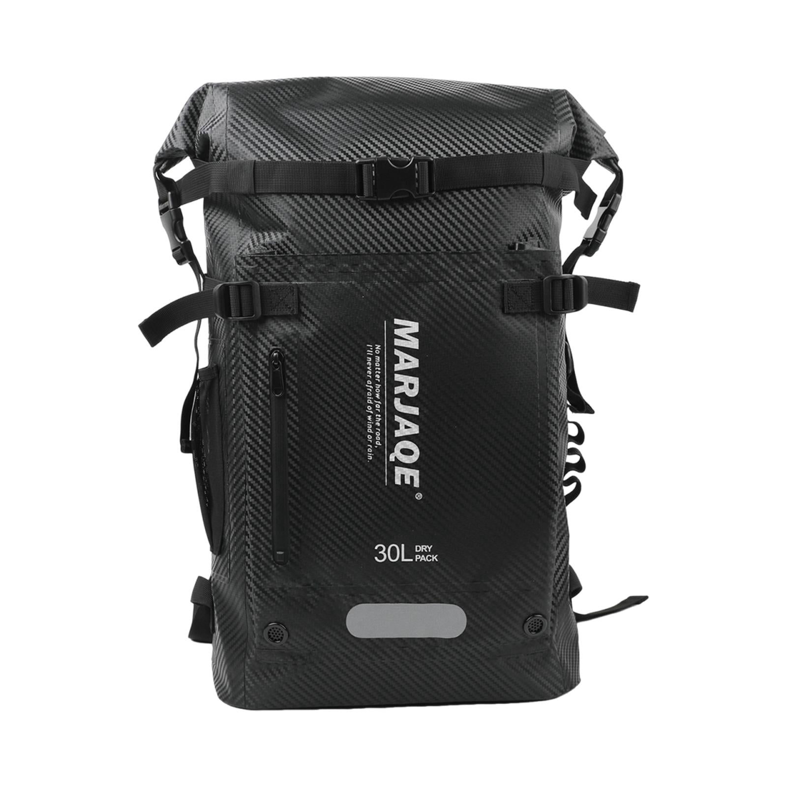 figatia 30 Liters Swimming Backpack Dry Bag for Snorkeling Rafting Multi Compartment Black
