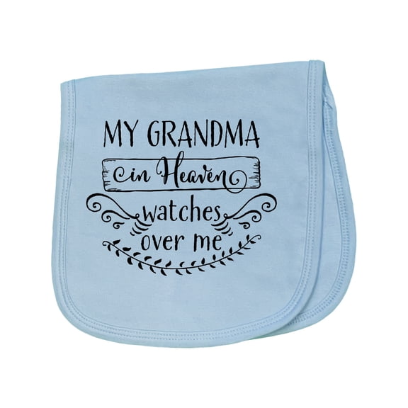 Inktastic My Grandma in Heaven Watches over Me Baby Burp Cloth