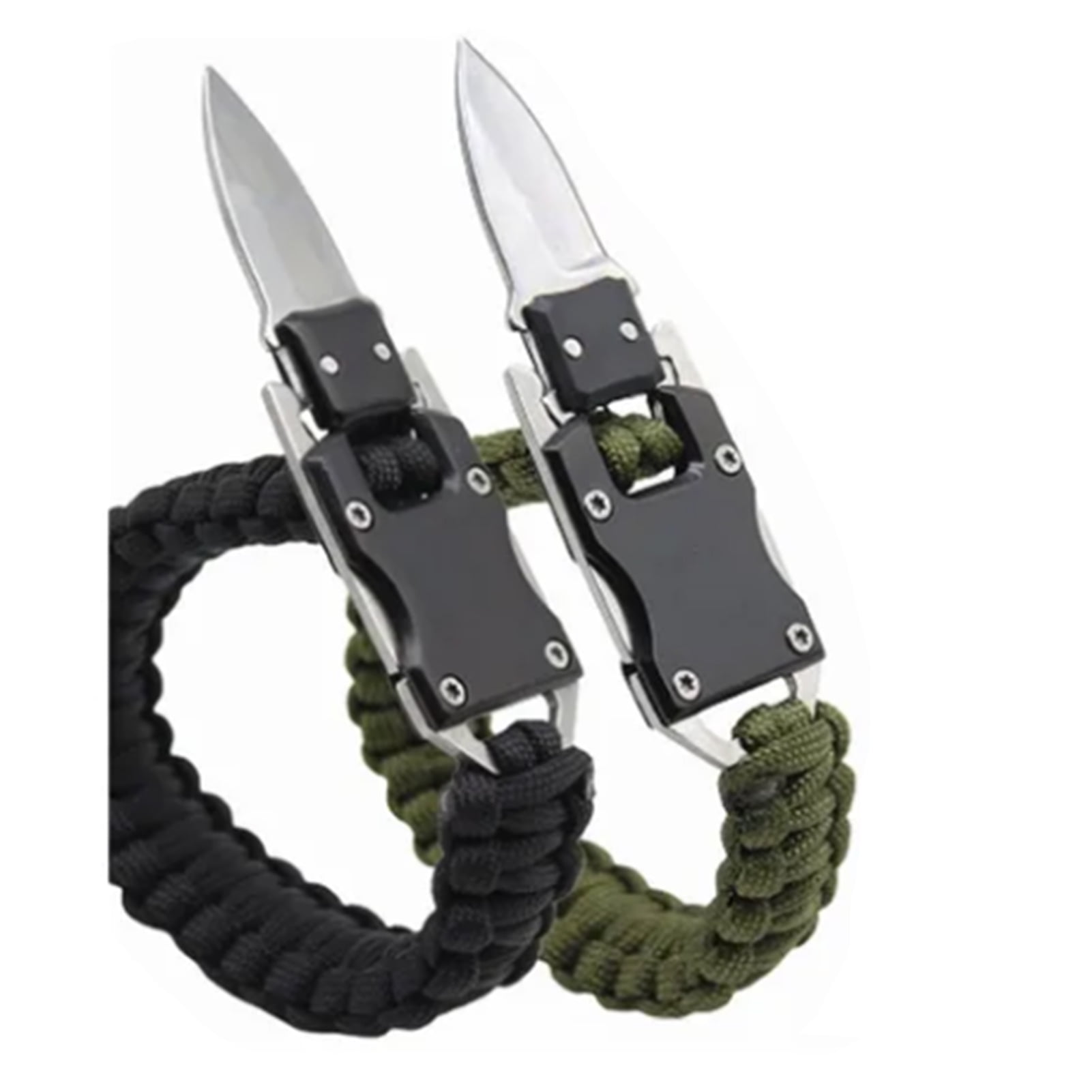 MAYUJIAA Pcs Outdoor Emergency Bracelet Black Green Stainless