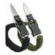 thumbnail image 1 of 2 piezas de equipo de emergencia para exteriores con cuchillo incorporado y pulsera de supervivencia de acero verde y negro con paracord de 7 núcleos, 1 of 8