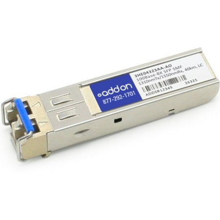 - AddOn - SFP (mini-GBIC) transceiver module (equivalent to: Alcatel-Lucent Nokia 3HE04323AA) - 100Mb LAN - 100Base-BX - LC single-mode - up to 24.9 miles - 1310 (TX) / 1550 (RX) nm