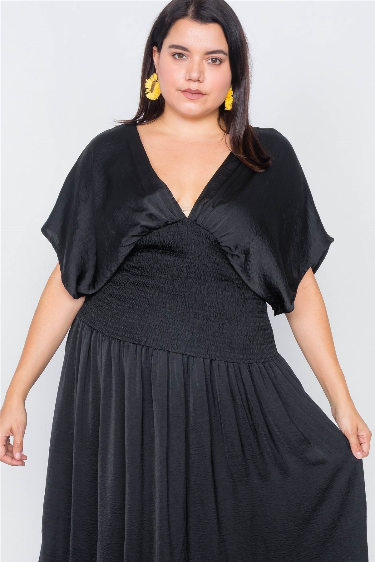 kimono sleeve maxi dress plus size