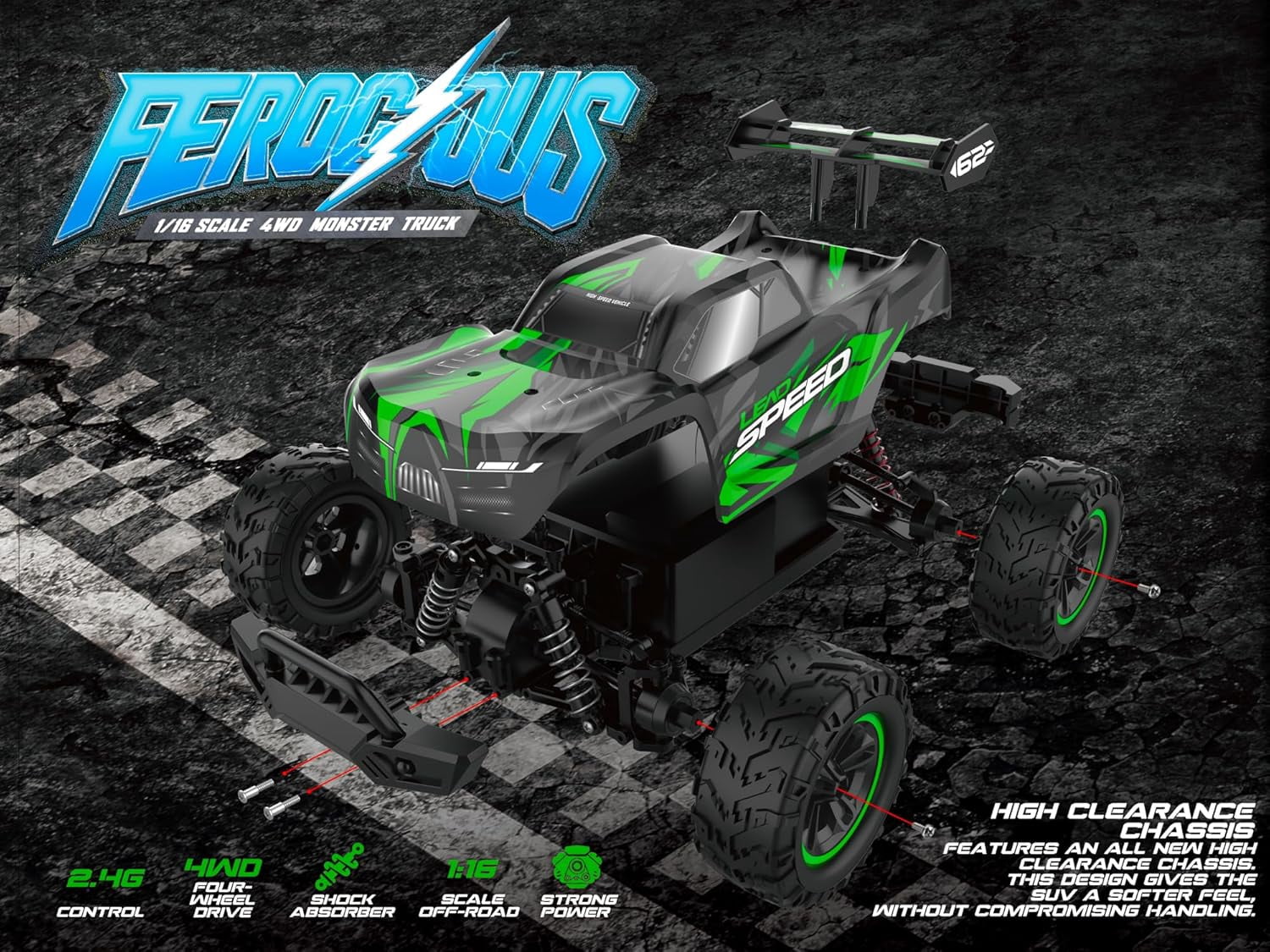Poco Divo 4WD Monster Truggy RC Truck 30kmph Racing Speed Car