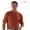 Burnt Red/Jaffa Orange, variant on Monterey Club Men's Rio Hondo Stripe Texture Golf Polo Shirt #1614