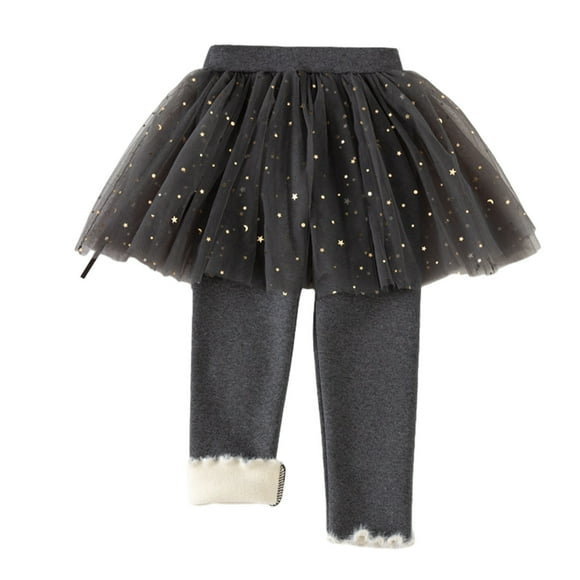 Cameland Winter Girls Warm Fleece Lined Leggings Elastic Waist Cotton Bottoms Pants Suitable For 3-12 Years Old