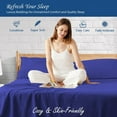 thumbnail image 5 of 100% Egyptian Cotton 400 Thread Count 4 Piece Sheet Set 18 Inch Deep Pocket Color Royal blue Stripe Size Twin, 5 of 5