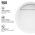 thumbnail image 3 of VIGO Montauk Modern White Matte Stone 15 in. L x 15 in. W x 5 in. H Round Vessel Bathroom Sink, 3 of 9