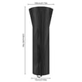 thumbnail image 2 of 7.4Ft Outdoor Patio Heater Cover with Zipper and Drawstring Dust-proof Waterproof UV-Resistant Windproof 210D Oxford Cloth Heater Cover for Standing Heater, 2 of 7