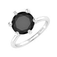 thumbnail image 2 of Sterling Silver Natural Black Diamond Solitaire Ring, 2 of 3