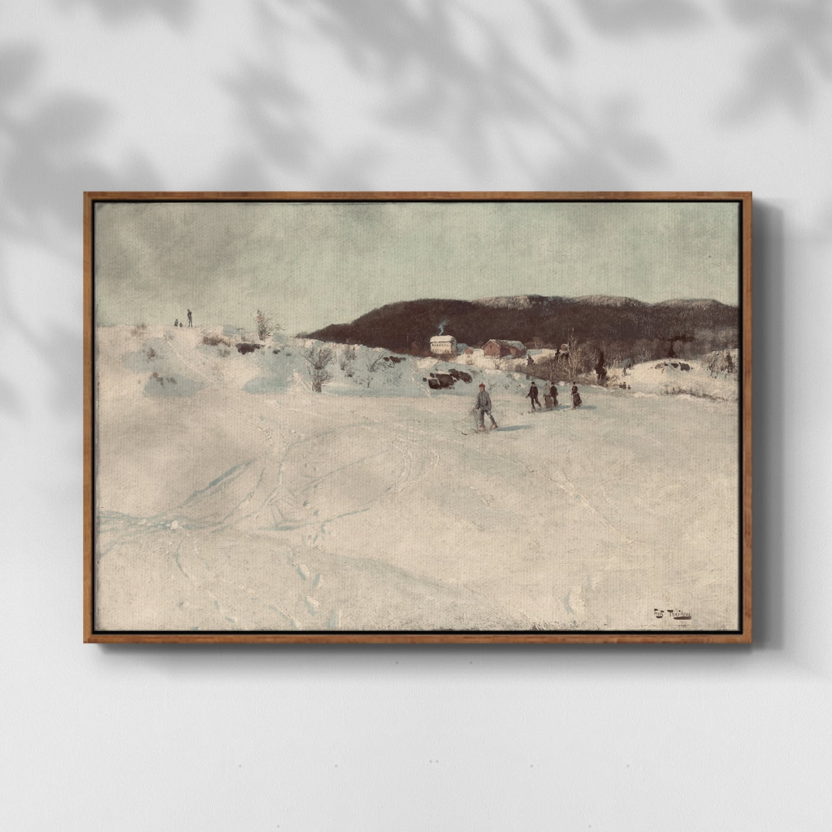 Vintage Landscape-CCLXXVI By Wexford Home Framed in Walnut Wood Gallery Wrapped Canvas 27 in. x 41 in.